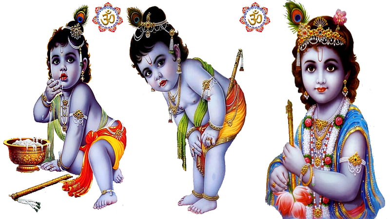 Young Krishna, caring, hinduism, abstract, loving, god, HD wallpaper