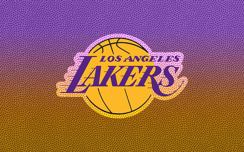 Los Angeles Lakers, Basketball, USA, NBA, texture of basketball, HD wallpaper