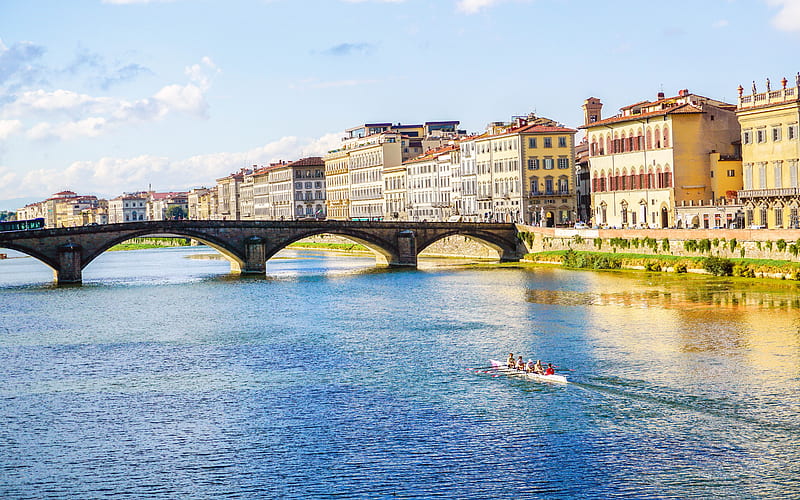 Arno River 2022 Florence Italy Travel, HD wallpaper