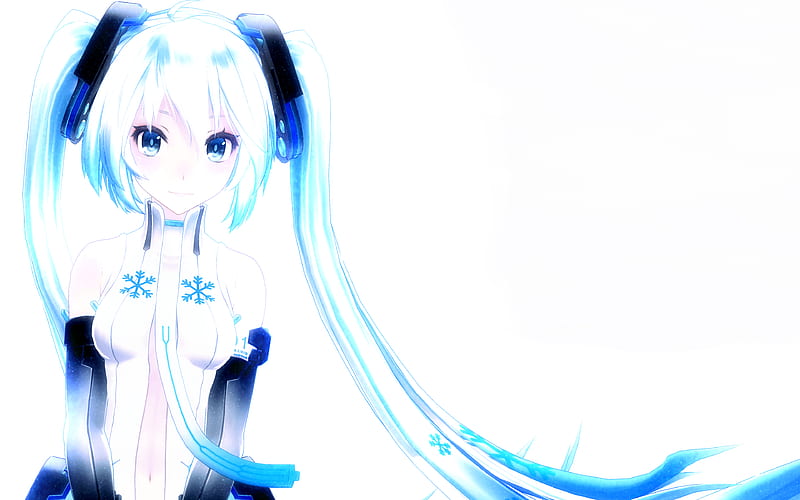 Hatsune Miku, white backgroud, anime characters, Vocaloid, HD wallpaper |  Peakpx
