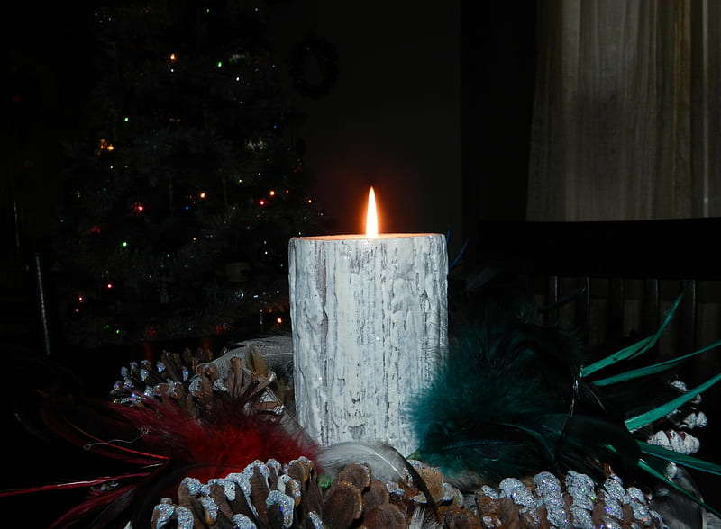 Christmas Flame, Christmas, Flame, Abstract, graphy, Candle, HD