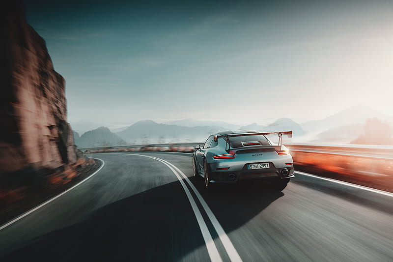 2018 Porsche 911 GT2 RS Rear, porsche-911-gt2-r, porsche-911, porsche, carros, 2018-cars, artist, behance, HD wallpaper