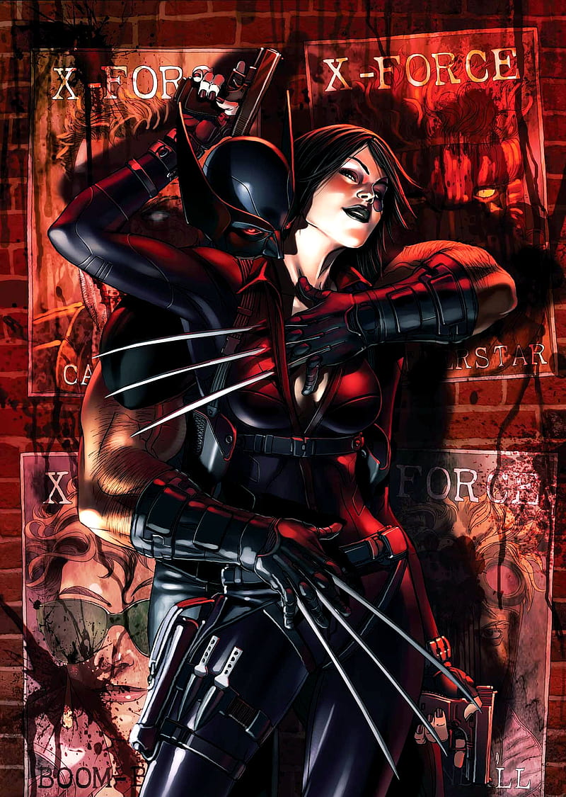 Luck and Anger, domino, marvel, wolverine, x force, x men, HD phone wallpaper