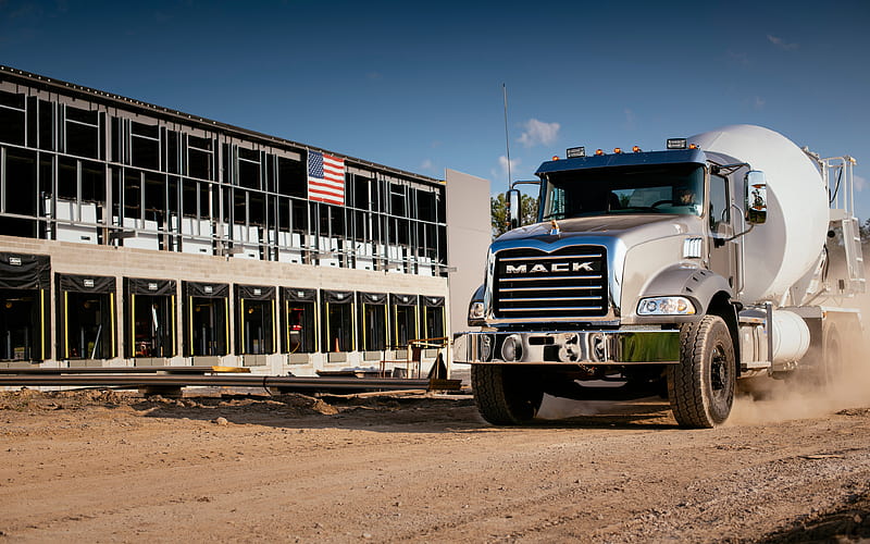 Mack Granite Mixer LKW, 2020 trucks, cargo transport, 2020 Mack Granite, american trucks, Mack, HD wallpaper