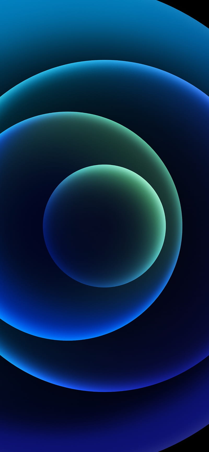 iPhone 12 Pro Blue, abstract, apple, blue iphone 12 pro, dark blue, orb, HD phone wallpaper