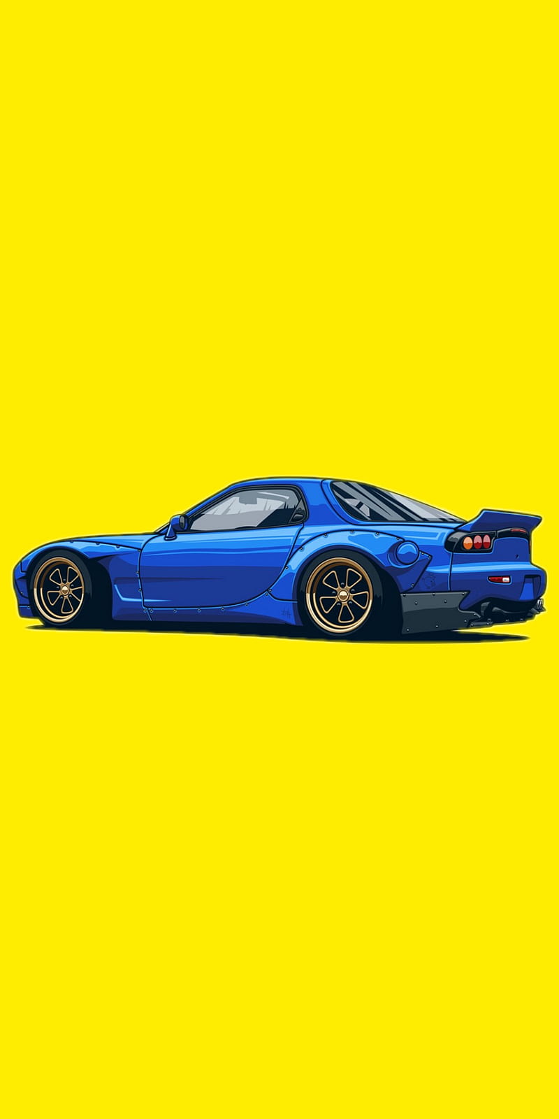 Car art rx-7, 2017, auto, mazda, japan, speed, stance, rocketbunny, HD phone wallpaper