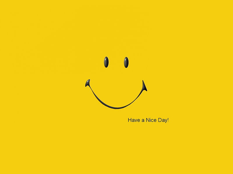 Smiley Have nice day !, nice, smiley, yellow, day, face, smile, HD wallpaper