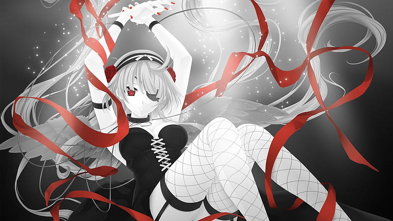 Fated Ribbons, red, fate, angel, ribbon, bondage, lolita, sexy, sea, water,  gothic, HD wallpaper | Peakpx