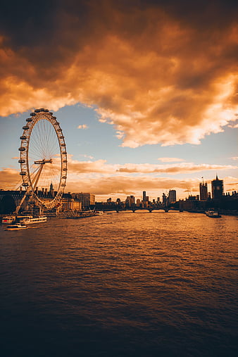 Iconic London, bridge, londoneye, new, river, romance, sunset, sunshine,  wheels, HD phone wallpaper | Peakpx