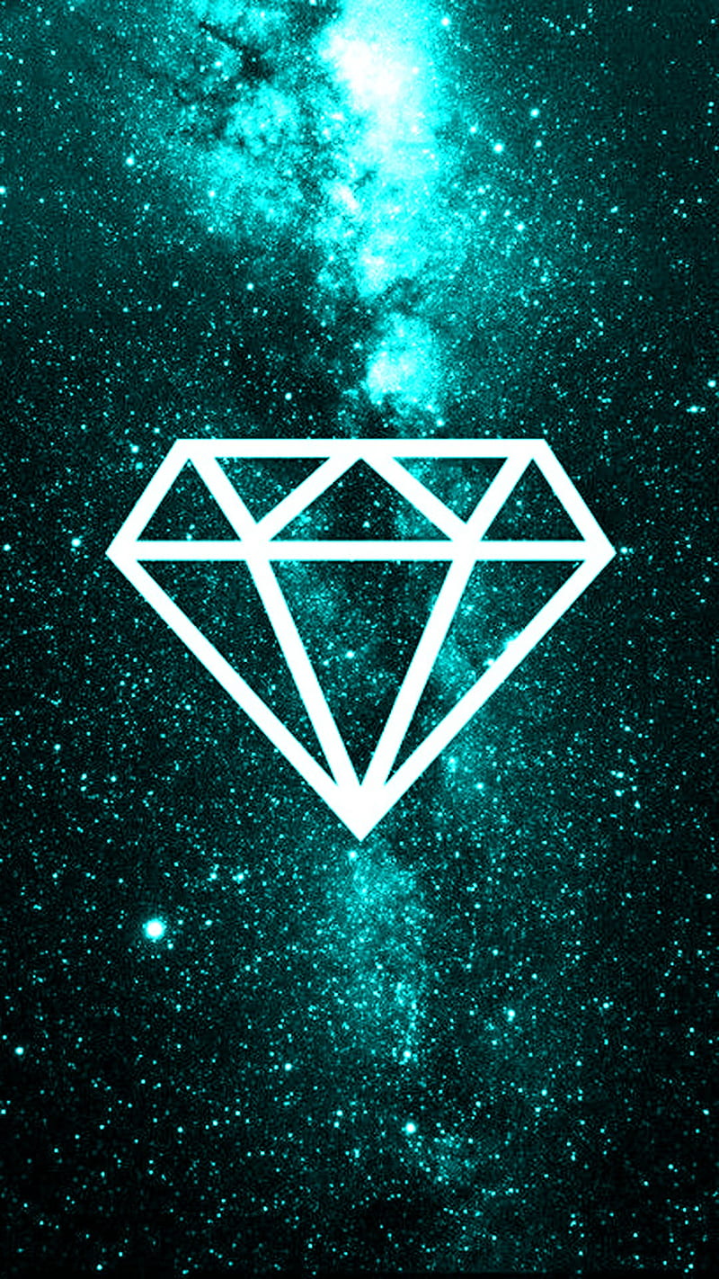 Diamond, blue, diamonds, galaxy, HD phone wallpaper