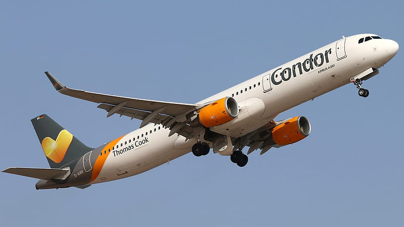 Airbus A321-211 - Condor Thomas Cook, A321-211, Cook, Plane, Airlines, Condor, Thomas, Airbus, HD wallpaper