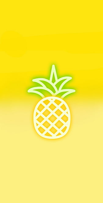 Neon pineapple yellow background tumblr HD phone wallpaper  Peakpx