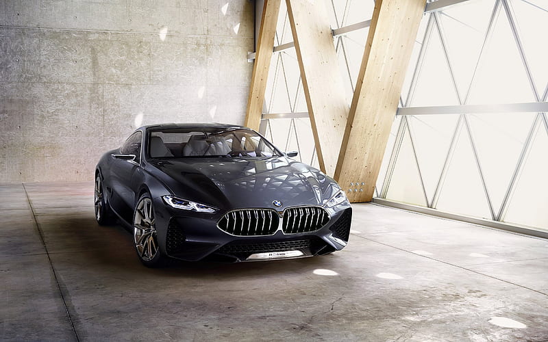 BMW 8-Series Concept, 2017, Front view, new cars, BMW 8, German cars, HD wallpaper