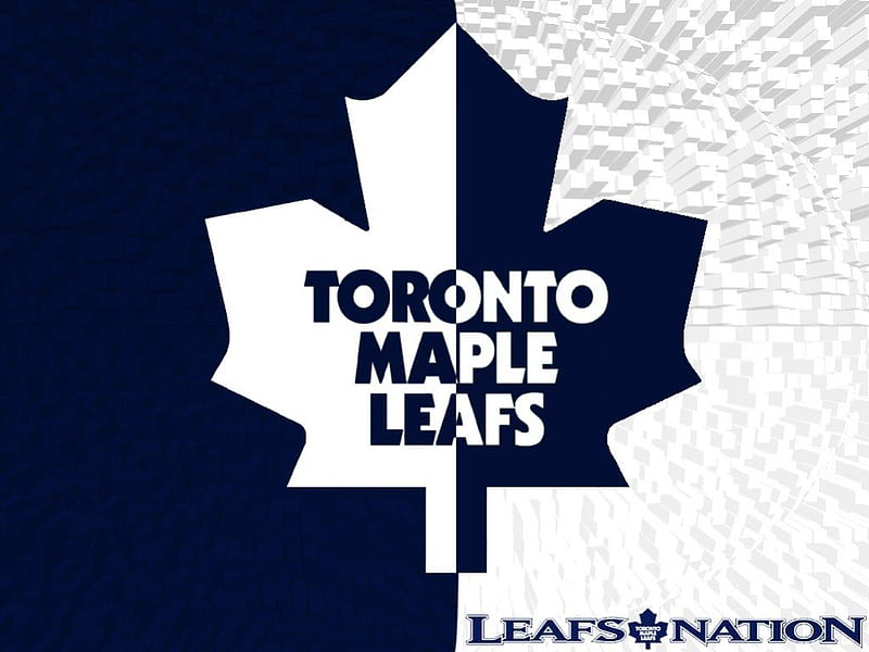 Toronto maple leafs half white leaf half blue leaf, toronto, maple ...