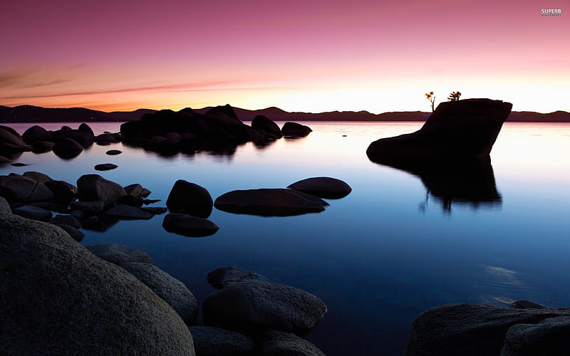 Twilight Shore~, rocks, shore, ocean, dusk, twilight, sky, sea, beach,  sand, HD wallpaper | Peakpx