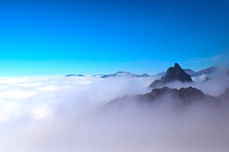 Sea Of Clouds Mountains Peak , sea-of-clouds, mountains, nature, peak, HD wallpaper