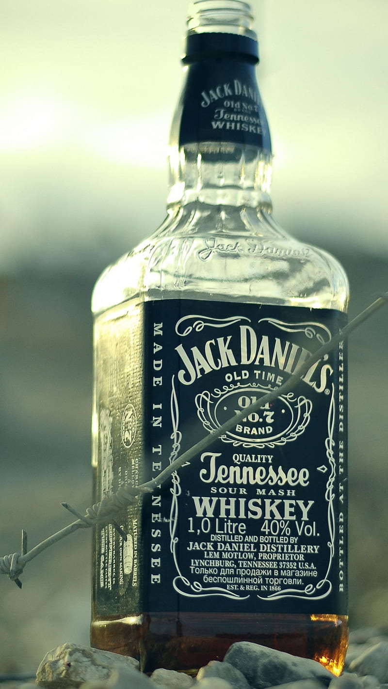 Jack Daniels, bottle, whiskey, HD phone wallpaper