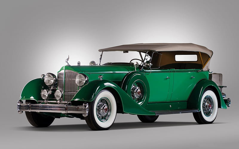 Packard Twelve Phaeton, 1934, luxury retro car, classic cars, rarity, rare cars, HD wallpaper