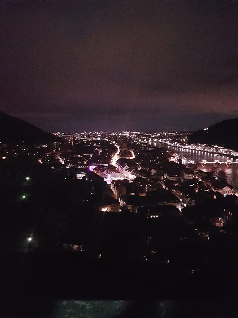 Heidelberg, city night, silvester, HD phone wallpaper