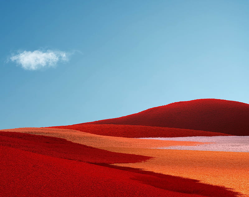Red Landscape Ultra, Aero, Creative, Landscape, HD wallpaper