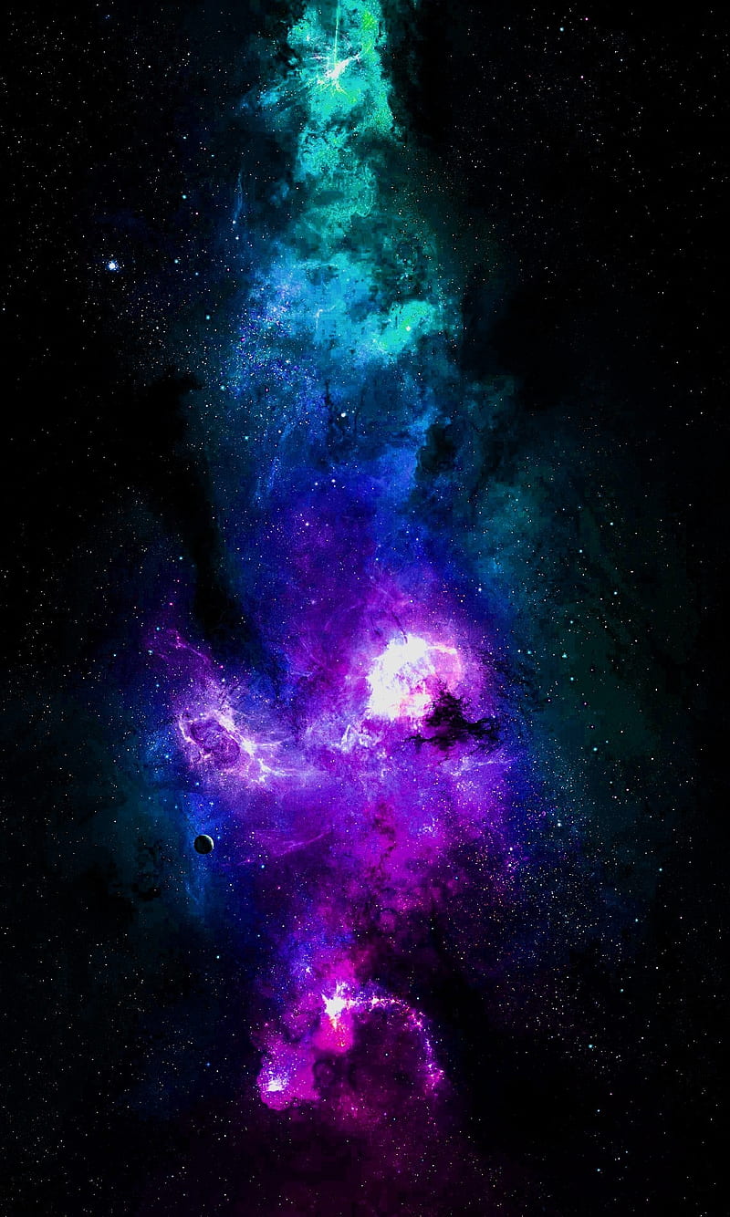 Nebula, galaxy, sky, stars, HD phone wallpaper