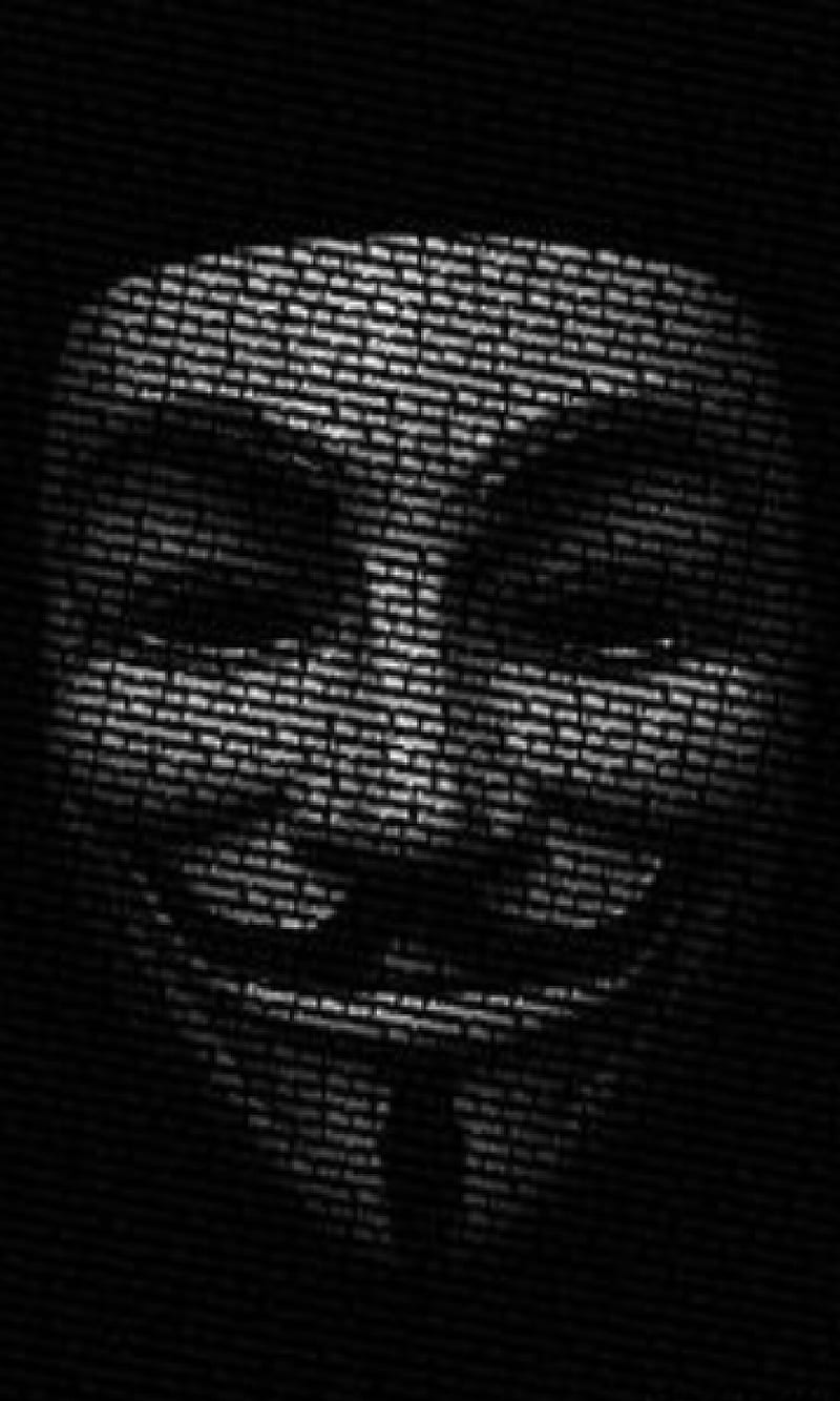 Hacker Mask, black, cool, face scary, square, white, HD phone wallpaper