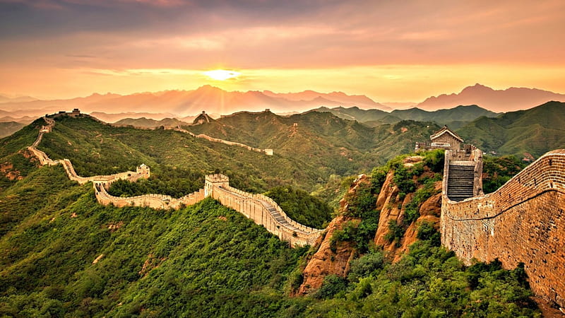 Wall of China, amazing, wall, ancient, china, HD wallpaper