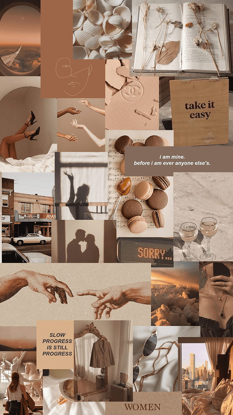 Brown Aesthetic - Top Best Quality Brown Aesthetic Background (, ), Collage Brown, HD phone wallpaper