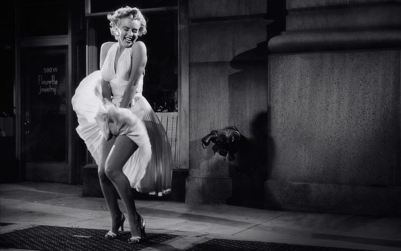 7 Year Itch Marilyn Monroe, 1080, 1920 7 year itch, monroe, william travilla, white dress, entropy, marilyn, icon, HD wallpaper