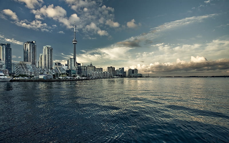 Lake Ontario & Toronto - Canada, Toronto, Lake Ontario, Great Lakes, Canada, HD wallpaper