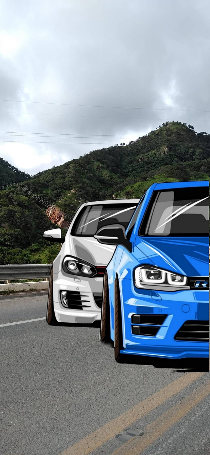 Volkswagen Golf, alemania, blue, car, carros, mk6, mk7, volkswagen golf mk6, volkswagen golf mk7, HD phone wallpaper