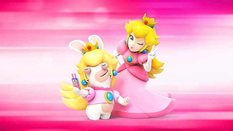 Video Game, Mario + Rabbids Kingdom Battle, Princess Peach, Raving Rabbids, HD wallpaper