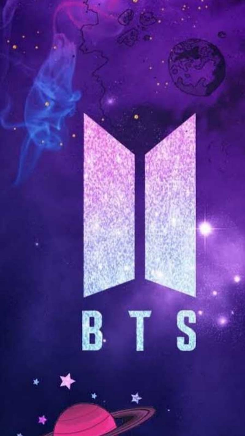 Bts Army Logo With Planet, bts army logo, planet, pink, purple, bts, HD phone wallpaper