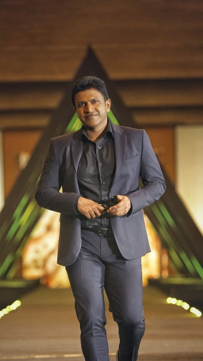 Puneeth Rajkumar, Navy Blue Blazer, actor, singer, powerstar, HD phone wallpaper