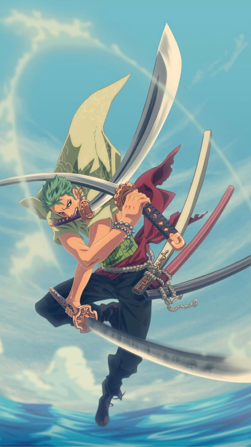 Roronoa Zoro, swords, male, zoro roronoa, bandana, scars, pirate, one