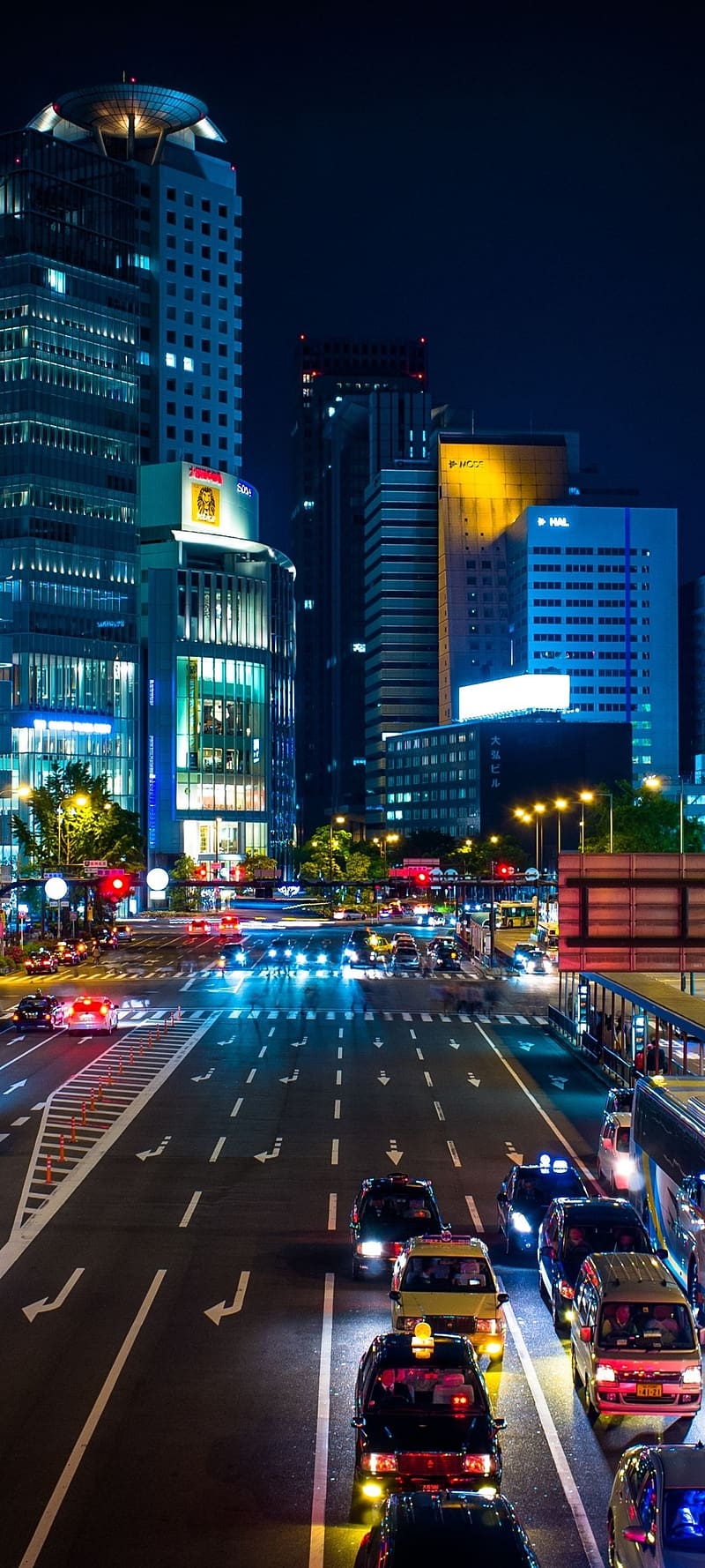 Man Made Osaka Phone, Night, Street, Japan, 1080x2400 Japan, HD