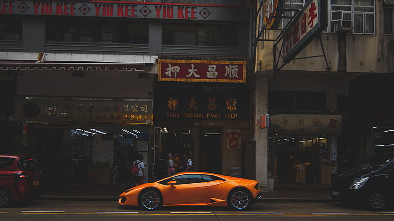 Lamborghini City Hong Kong, lamborghini, carros, hong-kong, HD wallpaper