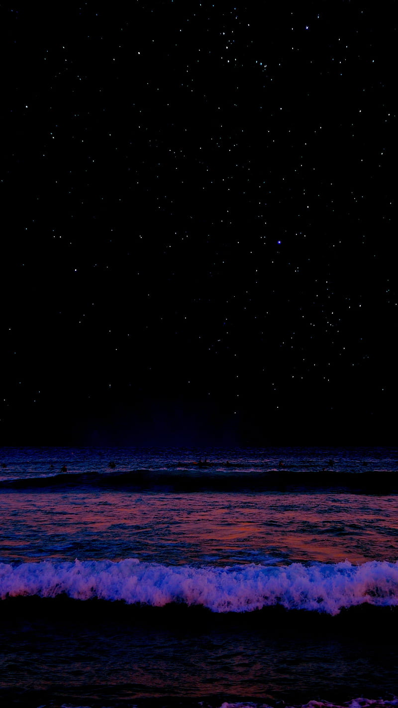 night ocean wallpaper hd