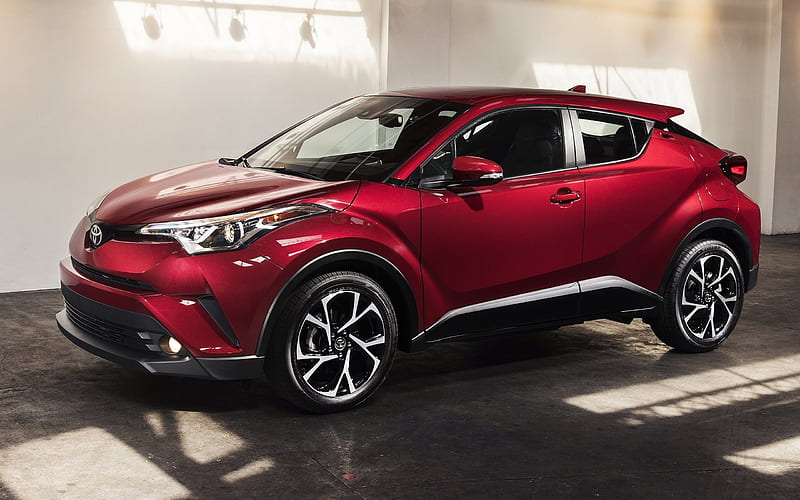 Toyota C-HR, 2016, red Toyota, crossover, red C-HR, HD wallpaper