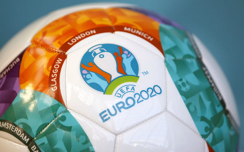 Euro 2020 logo soccer ball, 2020 UEFA European Football Championship, Euro 2020, football championship, Euro 2020 emblem, Football, HD wallpaper