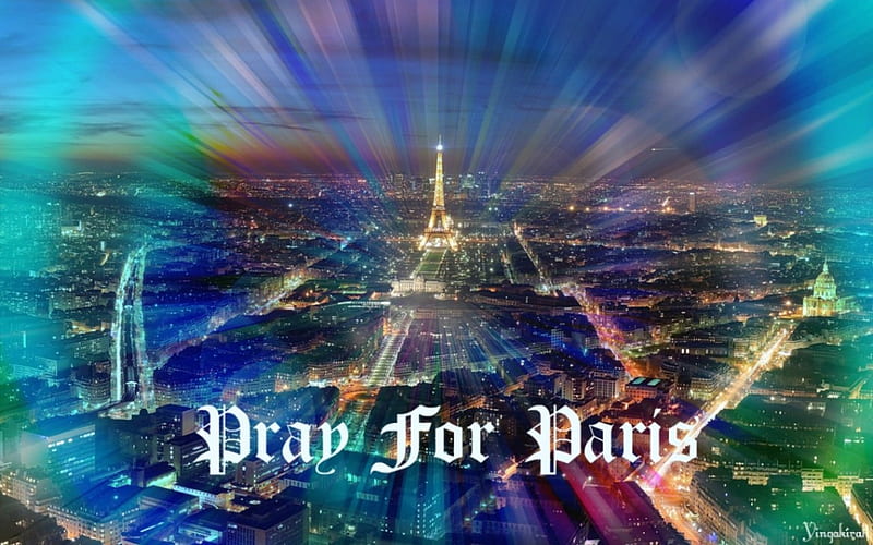 pray for paris  Cover art design Character art Album art
