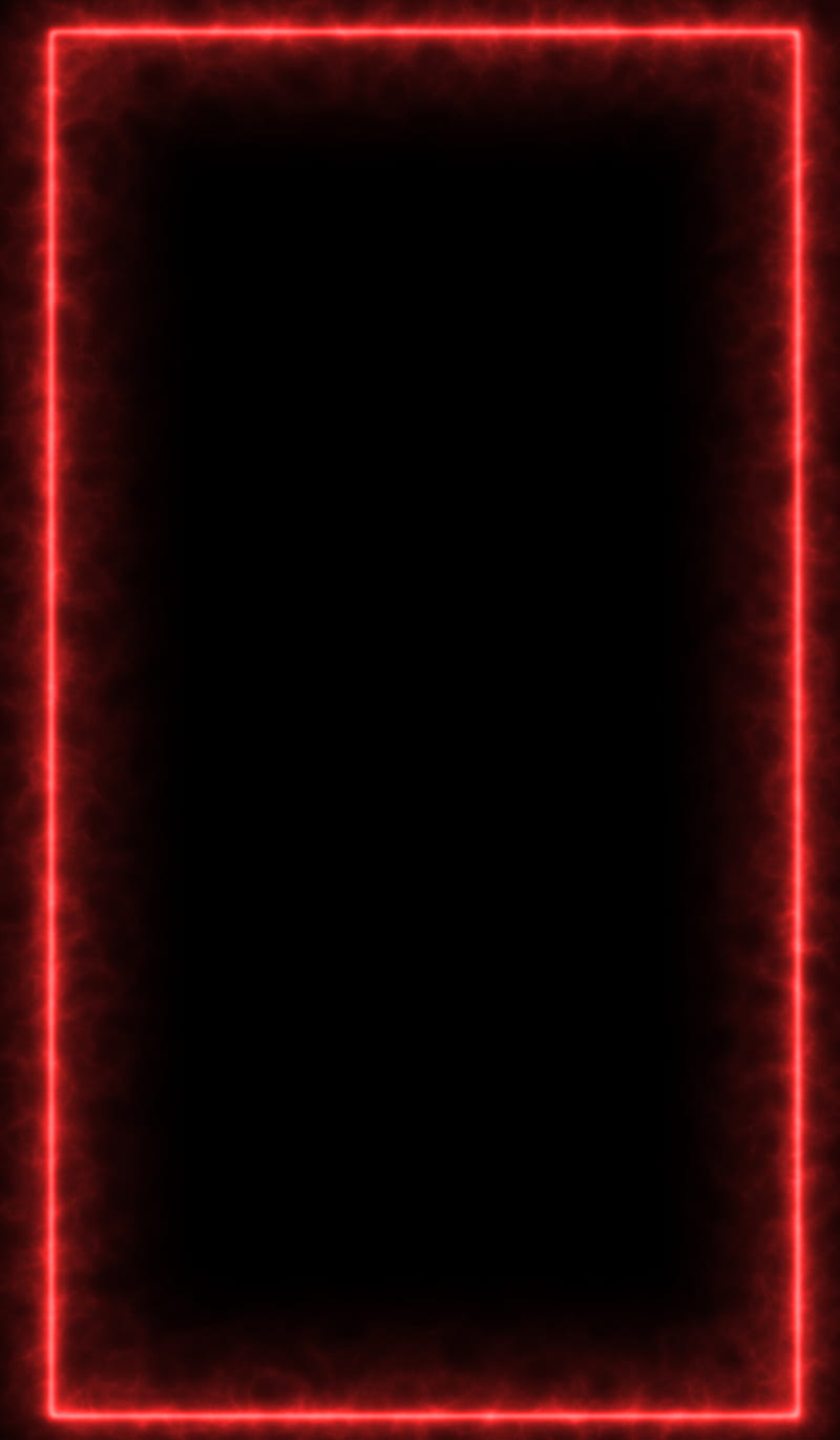 NEON FRAME, black, border, light, oneplus, red, HD phone wallpaper
