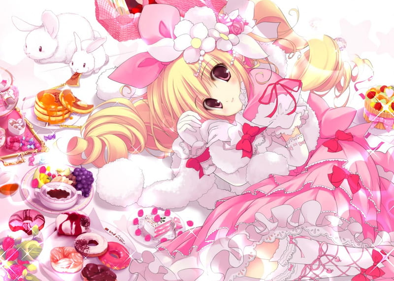 Sweet Lolita, cute, girl, lolita, orginal, pink, sweet, HD wallpaper