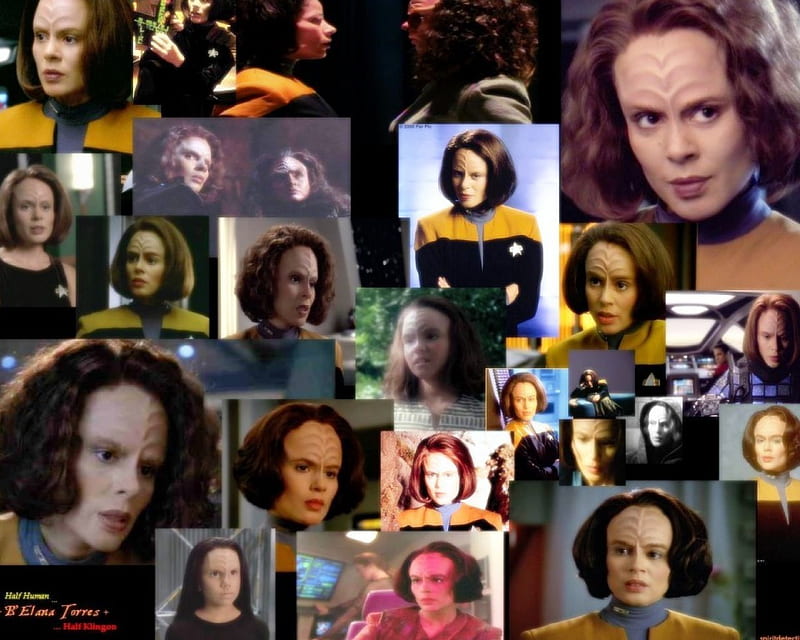 stv-b'elanna torres collage, brunette, klingon, child, uniform, HD wallpaper stv-b'elanna torres collage, brunette, klingon, child, uniform, HD wallpaper