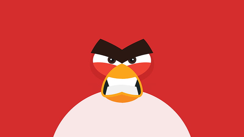 Angry Bird Minimal , angry-birds, minimalism, minimalist, artist, artwork, digital-art, HD wallpaper