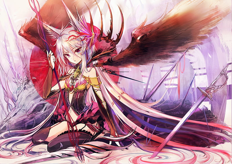 Anime Demon Girl With Dragon Wings 183280 - Demon Wings Png - Free  Transparent PNG Clipart Images Download