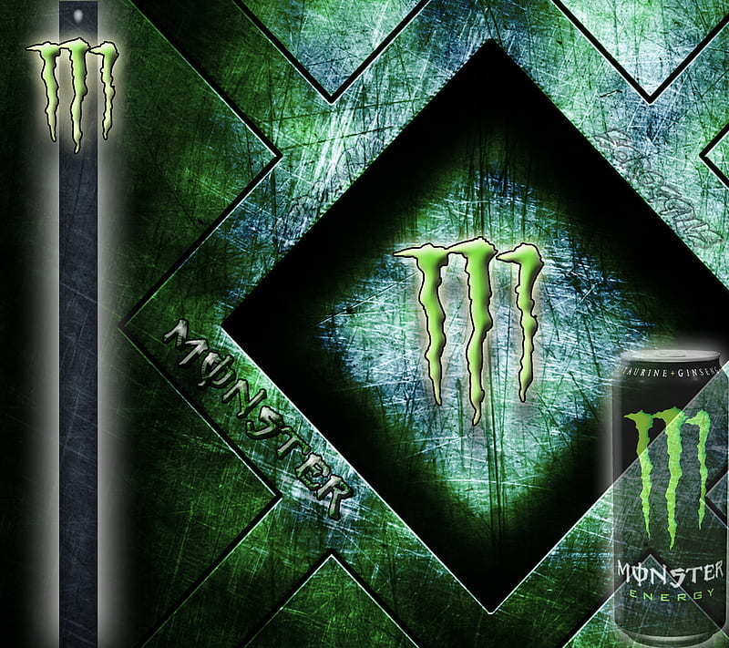 Monster Energy, black, drink, energy, green, monster, sport, stone, texture, HD wallpaper