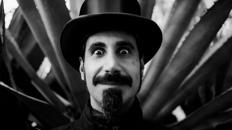 serj, Tankian, System, Of, A, Down, Bw, Face, Hat, Singer, Heavy, Metal, Hard, Rock, Eyes, Pov / and Mobile Background, HD wallpaper