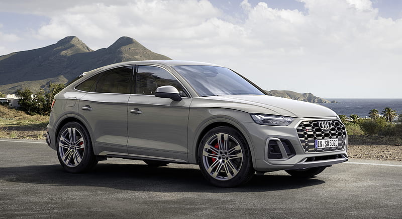 2021 Audi SQ5 Sportback TDI (Color: Quantum Gray) - Front Three-Quarter , car, HD wallpaper