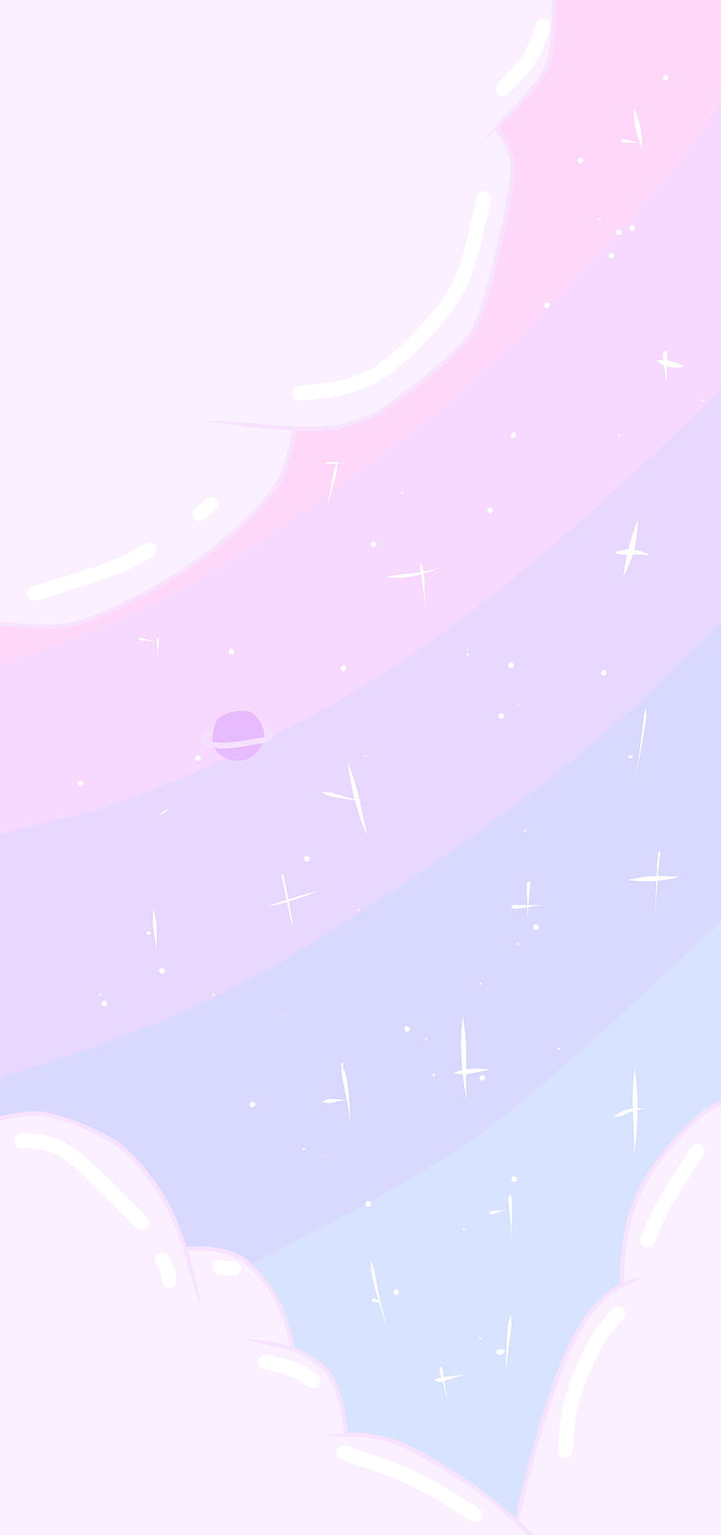 Pastel Galaxy, clouds, cute, galazy, random doodle i made lol, saturn, HD phone wallpaper